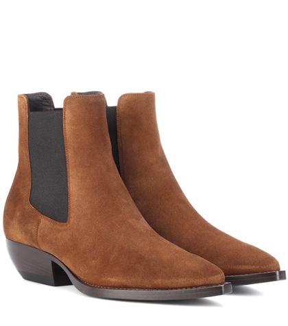 Saint Laurent Theo 45 Suede Chelsea Boots