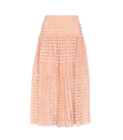 Chlo Lace Silk Skirt