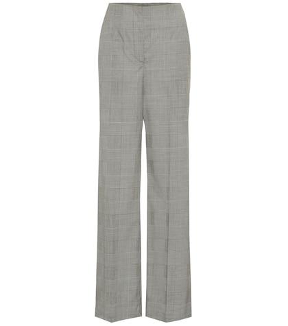 Proenza Schouler Checked Stretch Wool Pants