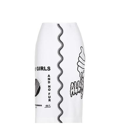 Stella Mccartney Embroidered Crêpe Skirt