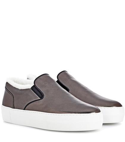 Moncler New Rosaline Leather Sneakers