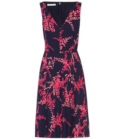 Oscar De La Renta Printed Cotton-blend Dress