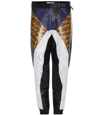 Acne Studios Meade Embossed Leather Trousers