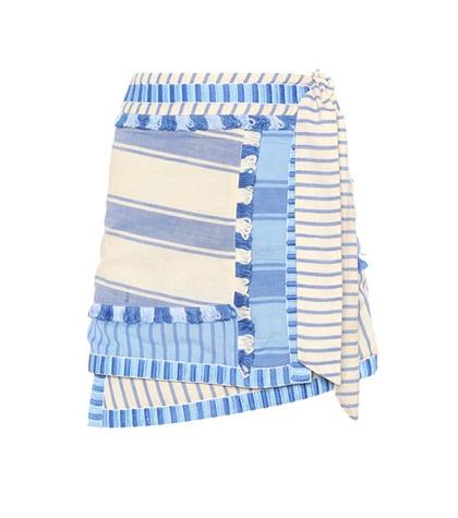 Dodo Bar Or Embroidered Cotton Wrap Skirt
