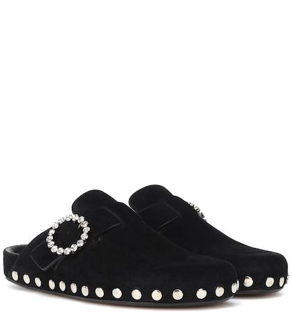 Isabel Marant Marvin Embellished Suede Mules