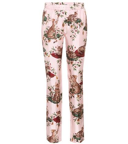 Ag Jeans Printed Silk Trousers