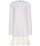 Jw Anderson Lace-trimmed Virgin Wool And Cashmere Sweater Dress