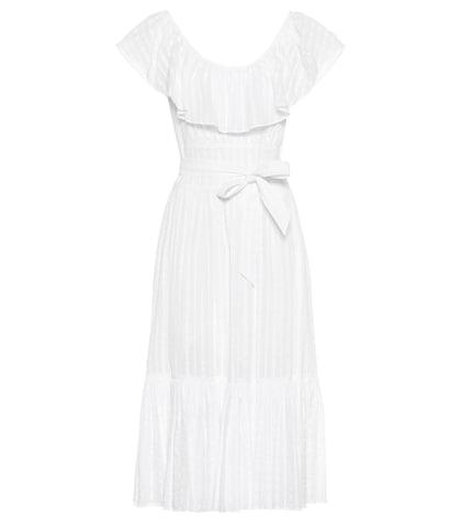 Tory Burch Frilled Cotton Midi Dress