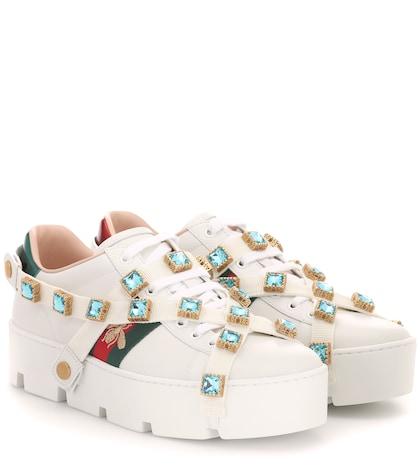 Gucci New Ace Leather Sneakers
