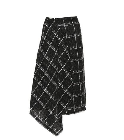 Roland Mouret Plaid Cotton-blend Skirt