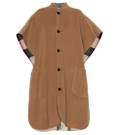 Burberry Reversible Check Wool-blend Cape