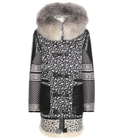 Altuzarra Smyrna Floral-printed Coat With Fur