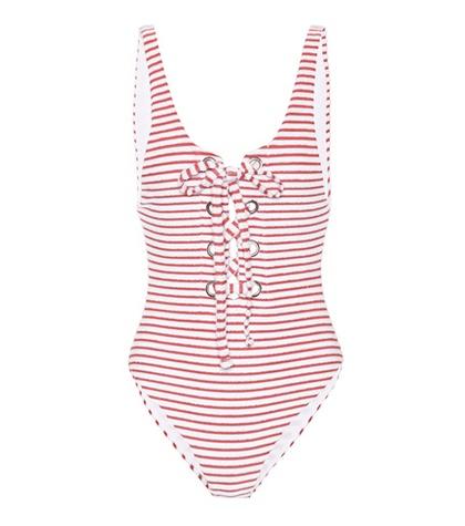 Mara Hoffman Terry Lace-up Maillot