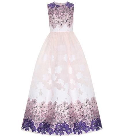 Huishan Zhang Beau Floral Jacquard Gown