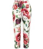 Dolce & Gabbana Floral Silk Twill Pants