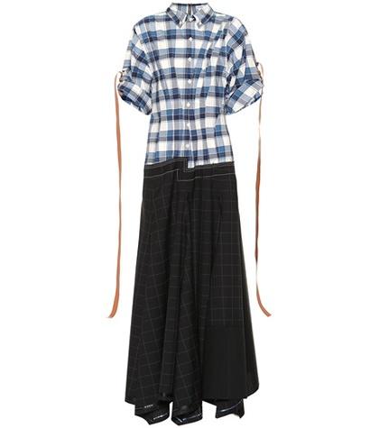 Loewe Checked Cotton Midi Dress