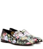 Acne Studios Floral-printed Leather Loafers