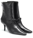 Dorateymur Groupie Knot Leather Ankle Boots