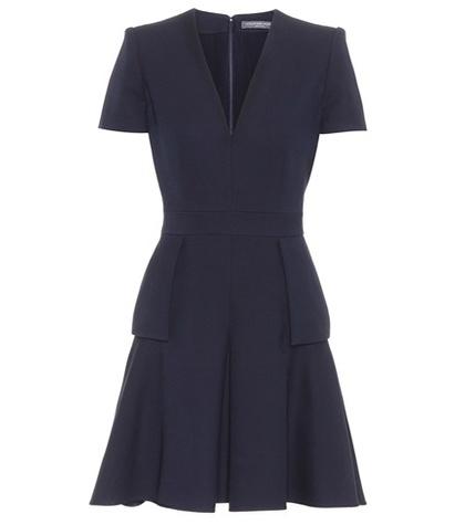 Alexander Mcqueen Wool-crêpe Minidress