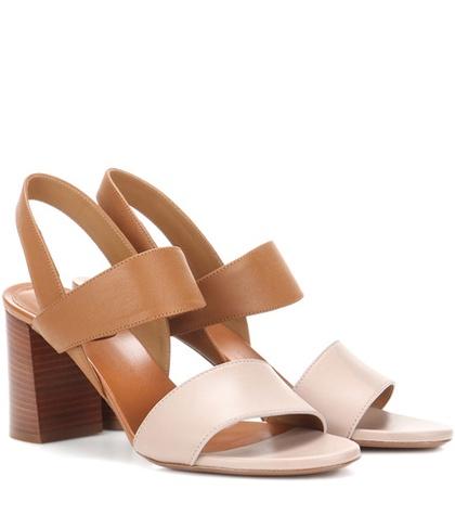 Bower Swimwear Two-tone Leather Sandals