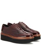 Tod's Patent Leather Platform Oxford Shoes