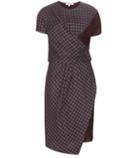 Carven Lace-trimmed Check Dress
