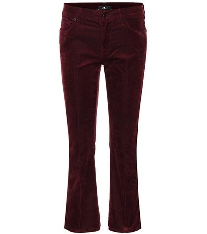 7 For All Mankind Cropped Bootcut Corduroy Jeans