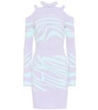 Roberto Cavalli Cutout Zebra Sweater Dress