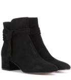 Gianvito Rossi Leslie Mid Suede Ankle Boots