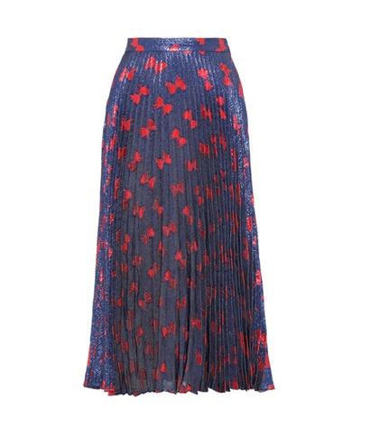 Gucci Printed Metallic Silk-blend Skirt