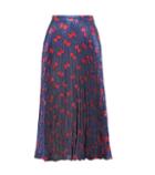 Gucci Printed Metallic Silk-blend Skirt