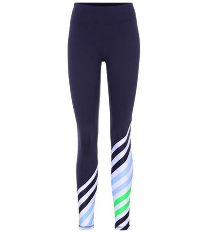 Tory Sport Diagonal-striped Leggings