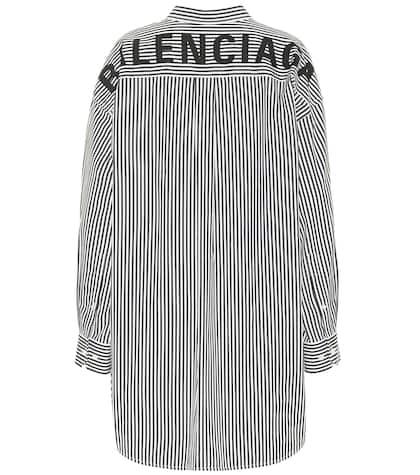 Balenciaga Oversized Striped Cotton Shirt