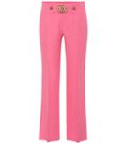 Miu Miu Wool And Silk Wide-leg Trousers