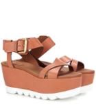 See By Chlo Platform Leather Sandals