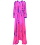 Anna Kosturova Tie-dye Silk Maxi Dress