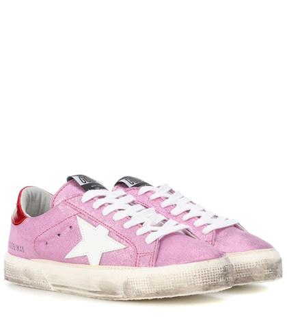 Victoria Beckham May Glitter Leather Sneakers