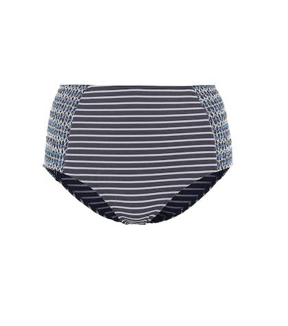 Jonathan Simkhai High-waisted Striped Bikini Bottoms