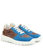 Etro Paisley Suede-trimmed Sneakers
