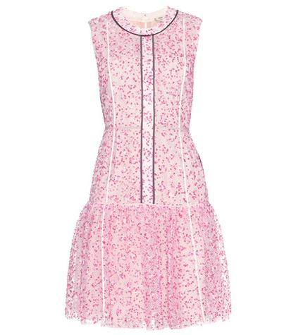 Fendi Embroidered Tulle Dress