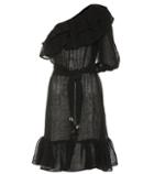Lisa Marie Fernandez Arden One-shoulder Linen-blend Dress