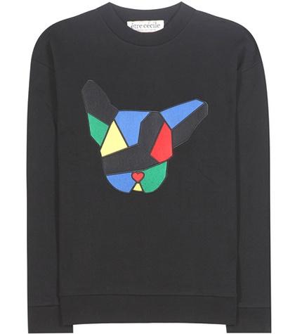 Balenciaga Dog Badge Cotton Sweatshirt
