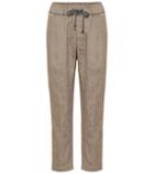 Brunello Cucinelli Cotton And Linen Cropped Pants