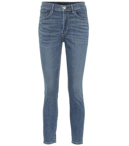 Young Versace W3 Cropped High-rise Skinny Jeans
