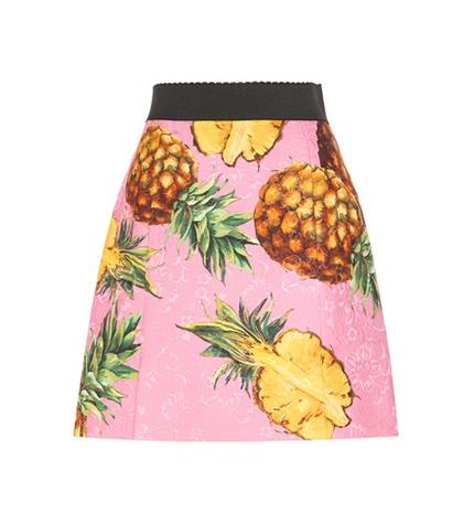 Dolce & Gabbana Printed Jacquard Skirt