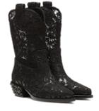 Dolce & Gabbana Lace Cowboy Boots