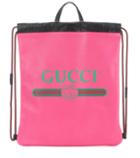 Prada Printed Leather Drawstring Backpack