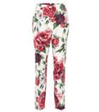 Dolce & Gabbana Floral Cotton And Silk-blend Pants
