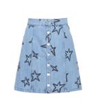 Tre Ccile Star-embroidered Denim Miniskirt