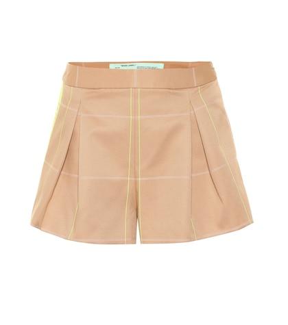 Off-white Checked Cotton-blend Shorts